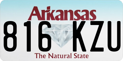 AR license plate 816KZU