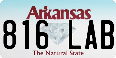 AR license plate 816LAB