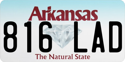 AR license plate 816LAD