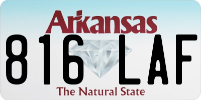 AR license plate 816LAF