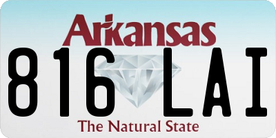 AR license plate 816LAI