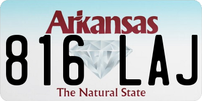 AR license plate 816LAJ