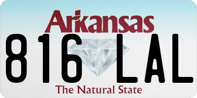 AR license plate 816LAL