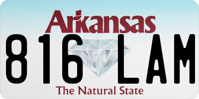 AR license plate 816LAM