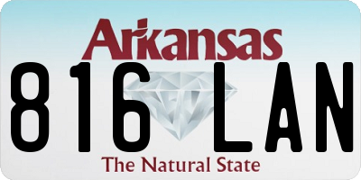 AR license plate 816LAN