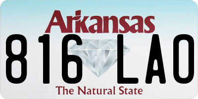 AR license plate 816LAO