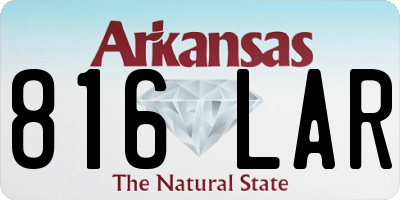 AR license plate 816LAR