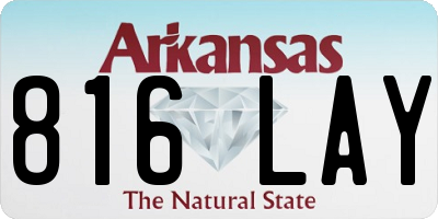 AR license plate 816LAY