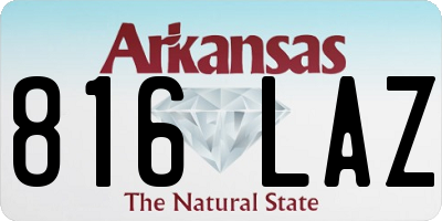 AR license plate 816LAZ