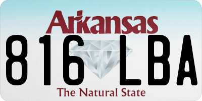 AR license plate 816LBA