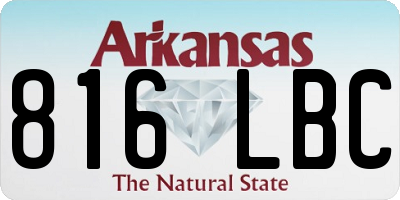 AR license plate 816LBC