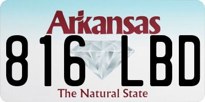 AR license plate 816LBD