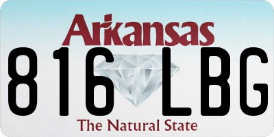 AR license plate 816LBG
