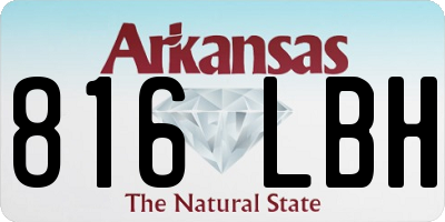 AR license plate 816LBH
