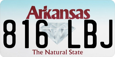 AR license plate 816LBJ