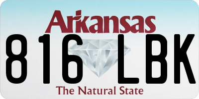 AR license plate 816LBK