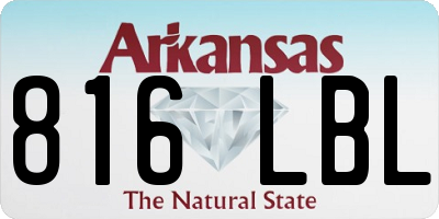 AR license plate 816LBL