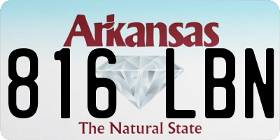 AR license plate 816LBN