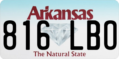 AR license plate 816LBO