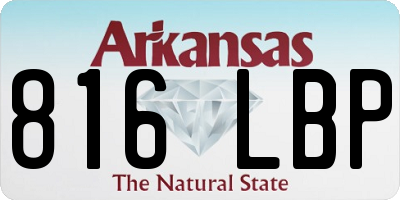 AR license plate 816LBP