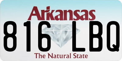 AR license plate 816LBQ
