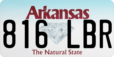 AR license plate 816LBR