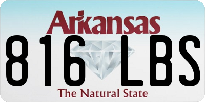 AR license plate 816LBS
