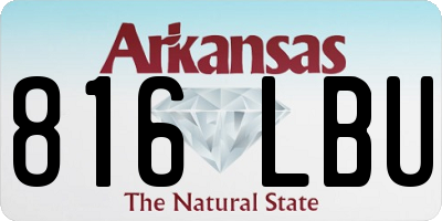 AR license plate 816LBU