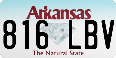 AR license plate 816LBV