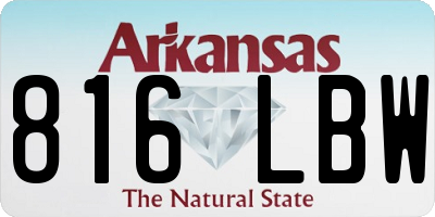 AR license plate 816LBW