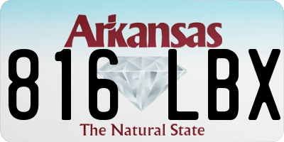AR license plate 816LBX