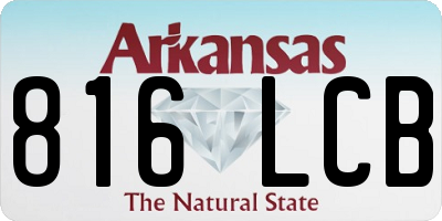 AR license plate 816LCB