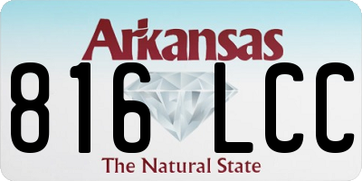 AR license plate 816LCC