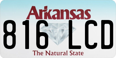 AR license plate 816LCD