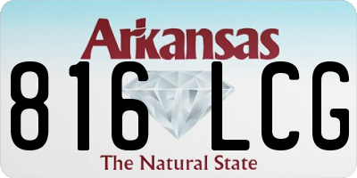 AR license plate 816LCG