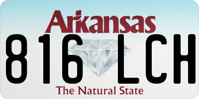AR license plate 816LCH