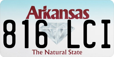 AR license plate 816LCI