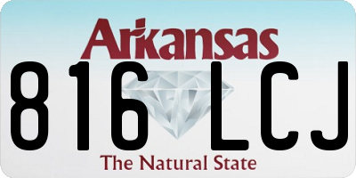 AR license plate 816LCJ
