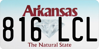 AR license plate 816LCL