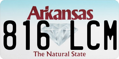 AR license plate 816LCM