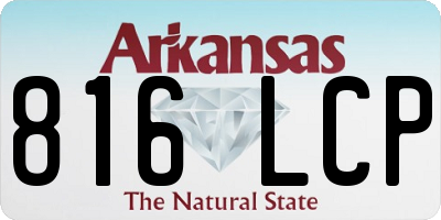 AR license plate 816LCP