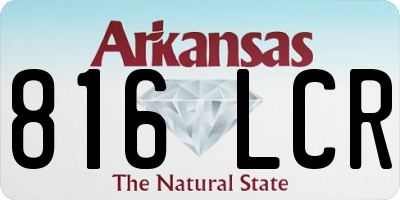 AR license plate 816LCR