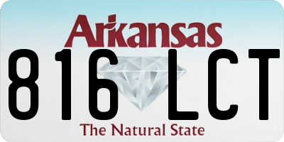 AR license plate 816LCT
