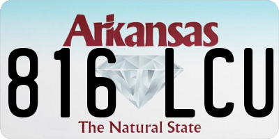 AR license plate 816LCU