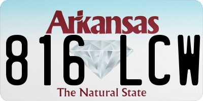 AR license plate 816LCW