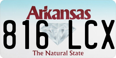 AR license plate 816LCX