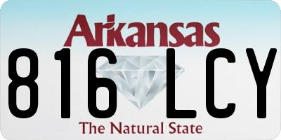 AR license plate 816LCY