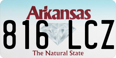 AR license plate 816LCZ