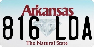 AR license plate 816LDA