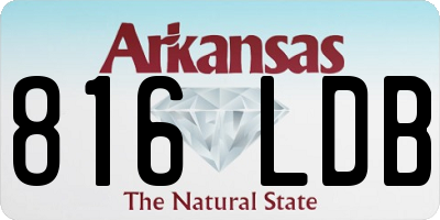 AR license plate 816LDB